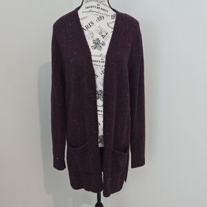 Women's Maroon Cardigan Sweater